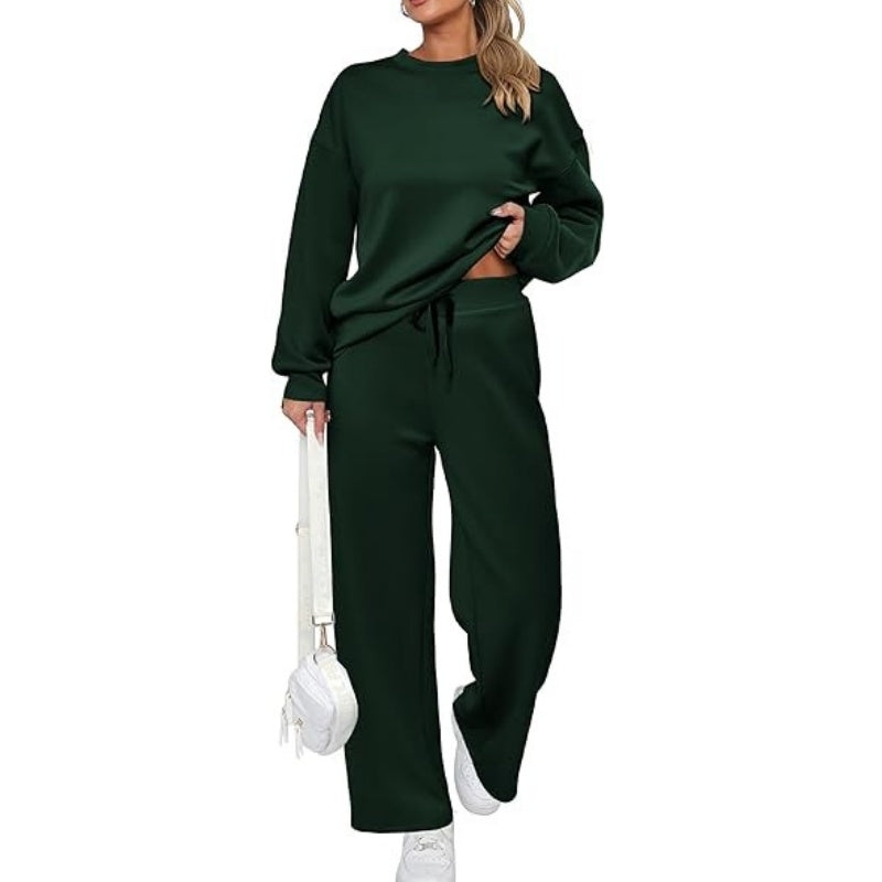 ✨️New for autumn 68% OFF✨Round Neck Top Drawstring Pants 2-Piece Set