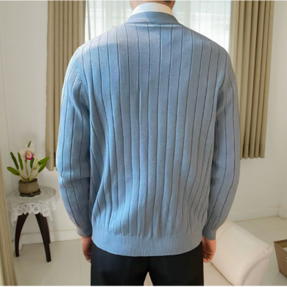 🍁New for autumn 67% OFF🍁 Men's V-Neck Open Front Sweater in Solid Colors