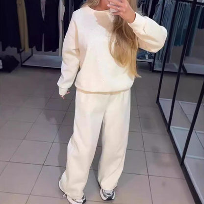 🍂Fall Specials 55% OFF🍂Women’s Round-neck Casual Sports Sweatshirt and Jogger Pants (2-piece Set)