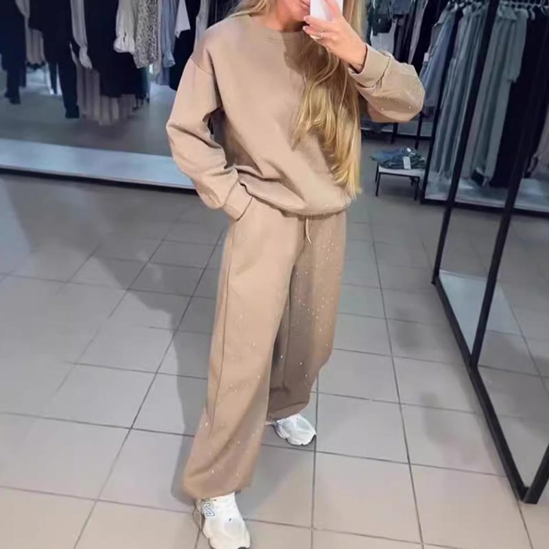 🍂Fall Specials 55% OFF🍂Women’s Round-neck Casual Sports Sweatshirt and Jogger Pants (2-piece Set)