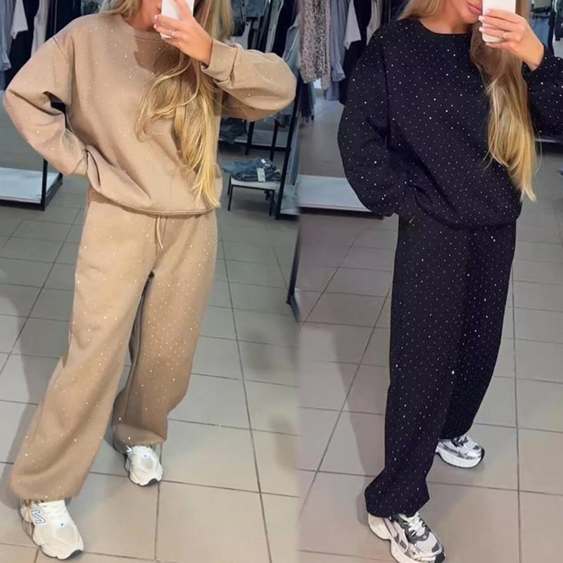 🍂Fall Specials 55% OFF🍂Women’s Round-neck Casual Sports Sweatshirt and Jogger Pants (2-piece Set)