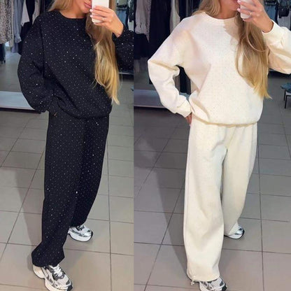 🍂Fall Specials 55% OFF🍂Women’s Round-neck Casual Sports Sweatshirt and Jogger Pants (2-piece Set)