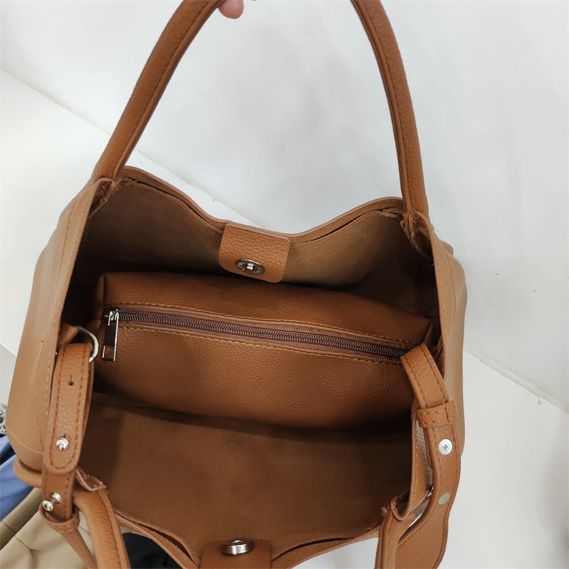 Super Large Capacity --56% OFF👜 Women's PU Leather Tote Bag with Matching Purse