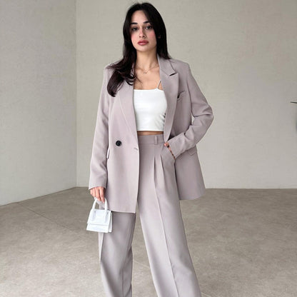 💕Hot Sale 55% OFF💕Women's Long 2-Piece Blazer Suit Set