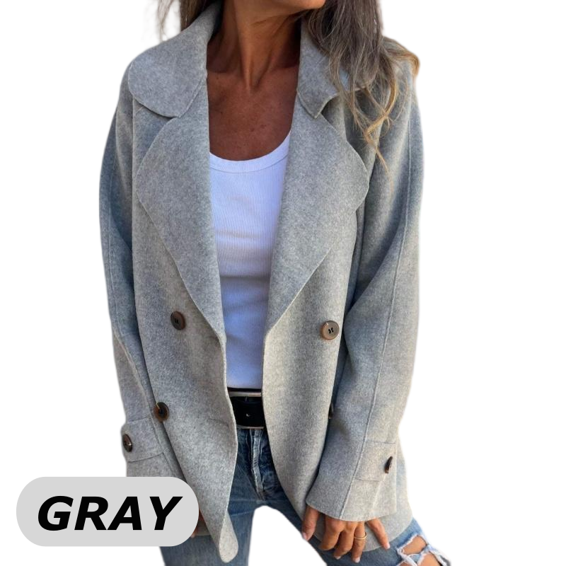 ✨New for autumn 50% OFF✨Women's Faux Tweed Casual Lapel Long Sleeve Coat