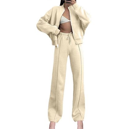 🍂Autumn discount 60%🍂Women's Long Sleeve Zip Coat Drawstring Sweatpants 2-Piece Sets