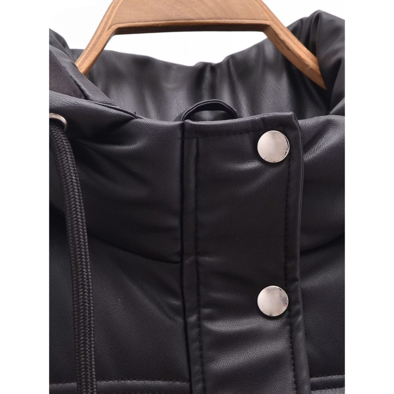 ✨Free Shipping💖❄️Winter Specials-Get 62% off❄️Warm PU Leather Long Hooded Vest