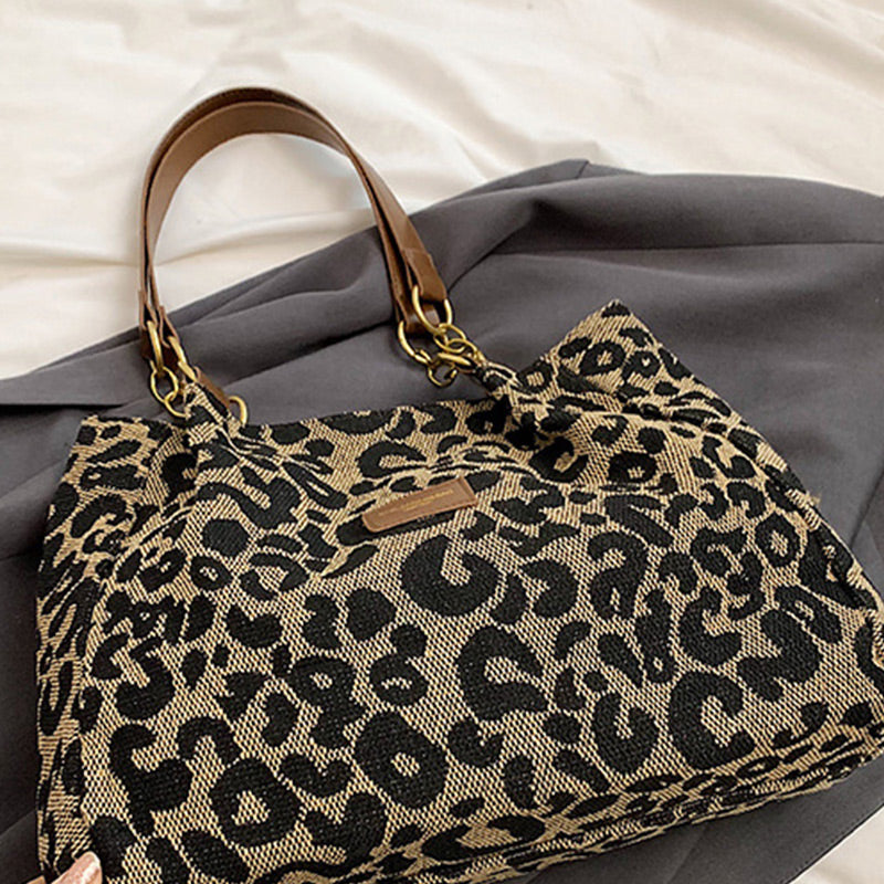 🔥Limited Time 56% OFF🔥Large Capacity Tote Bag with Leopard Print