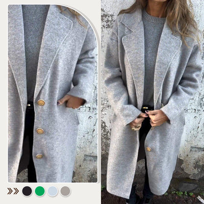 🌸Hot Sale 55% OFF🌸Women's Long-sleeve Tweed Lapel Coat