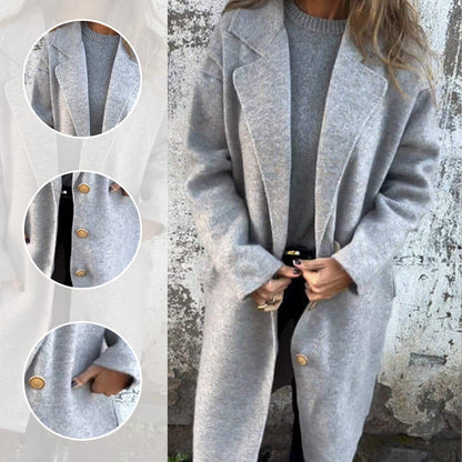 🌸Hot Sale 55% OFF🌸Women's Long-sleeve Tweed Lapel Coat