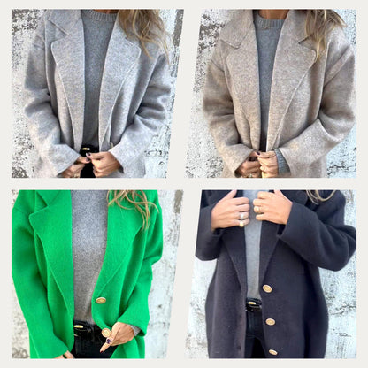 🌸Hot Sale 55% OFF🌸Women's Long-sleeve Tweed Lapel Coat