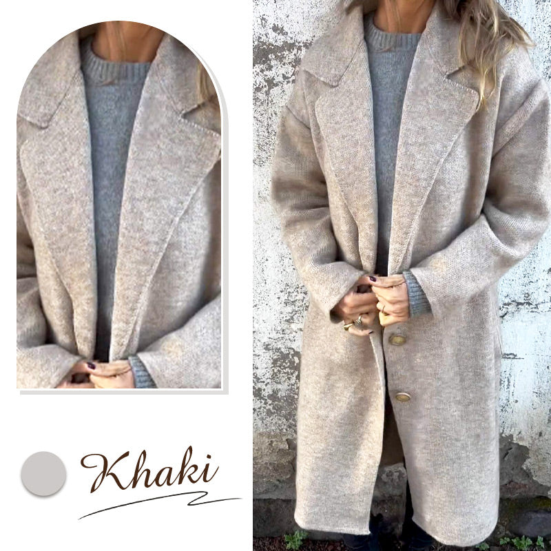 🌸Hot Sale 55% OFF🌸Women's Long-sleeve Tweed Lapel Coat