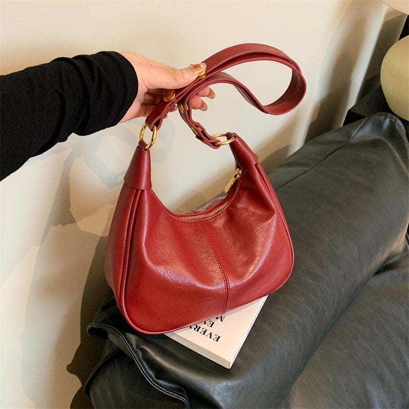 💕Hot Sale 55% OFF💋Women's Classic Solid Color Zipper Shoulder Bag