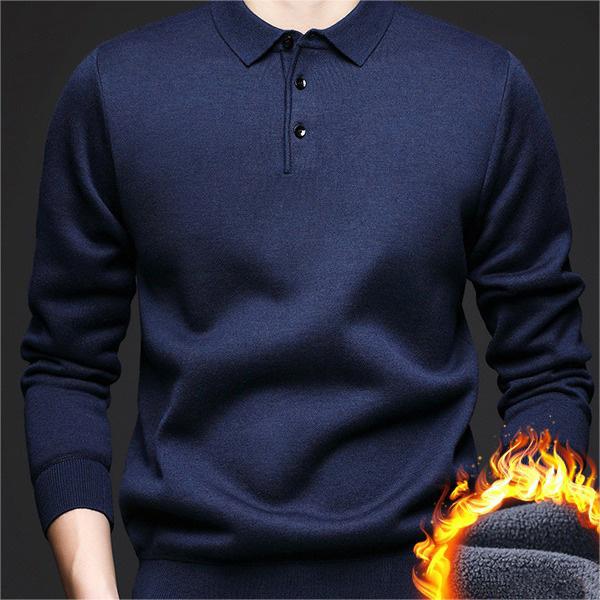 Gift Choice -Men's Winter Lapel Padded Thickened Sweater🐑Selected top quality wool🐑.