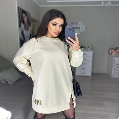 🌷Limited Time 60% OFF💞Women’s Chic Cutout Sweatshirt Dress