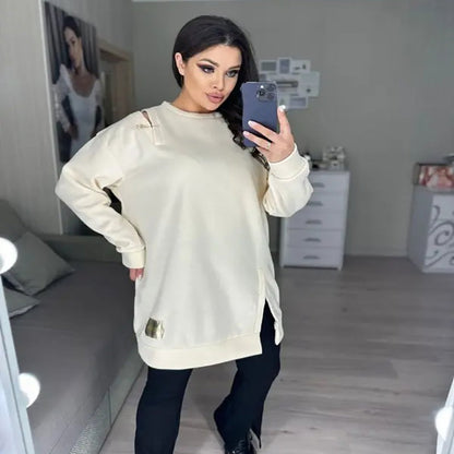 🌷Limited Time 60% OFF💞Women’s Chic Cutout Sweatshirt Dress