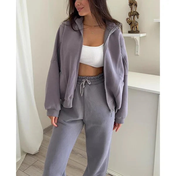 💕Hot Sale 55% OFF💕Triple Threaded High-Neck Casual Sportswear 2-piece set