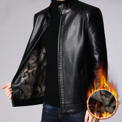 ❄️Winter Specials 56% off❄️ Free shipping for two pieces💥 Men’s Warm Plush Lining Leather Jacket