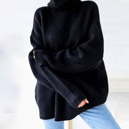 🔥Limited Time 51% OFF🔥Women’s Oversized Turtleneck Solid Color Knit Sweater