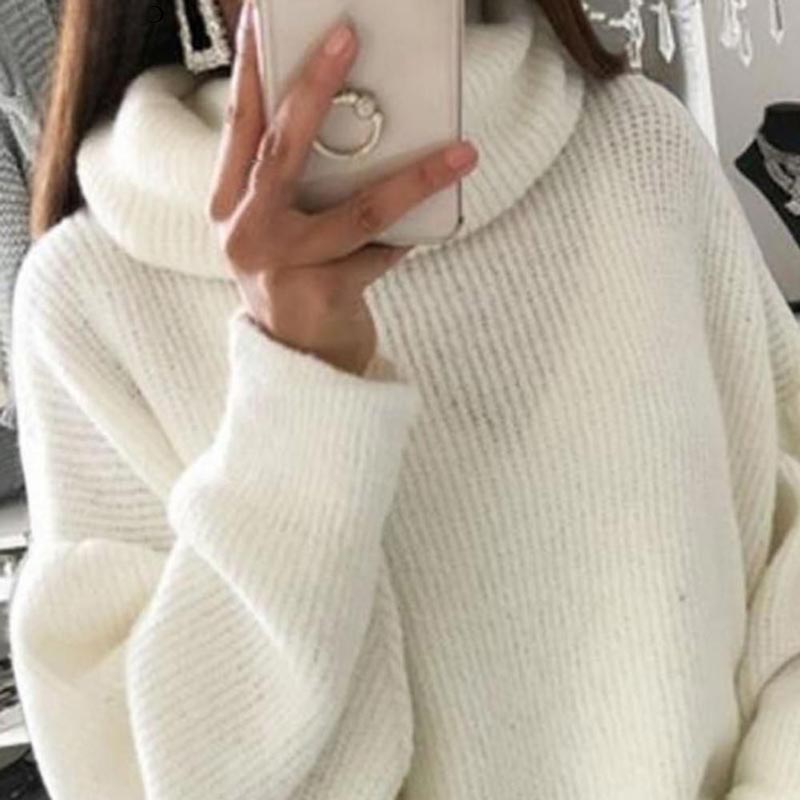 🔥Limited Time 51% OFF🔥Women’s Oversized Turtleneck Solid Color Knit Sweater