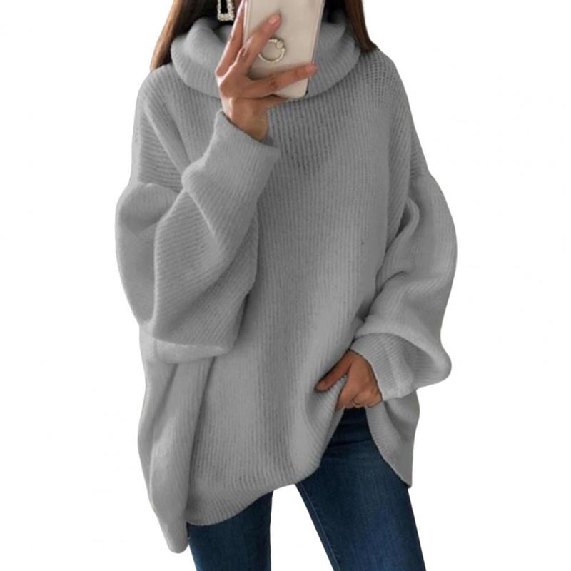 🔥Limited Time 51% OFF🔥Women’s Oversized Turtleneck Solid Color Knit Sweater