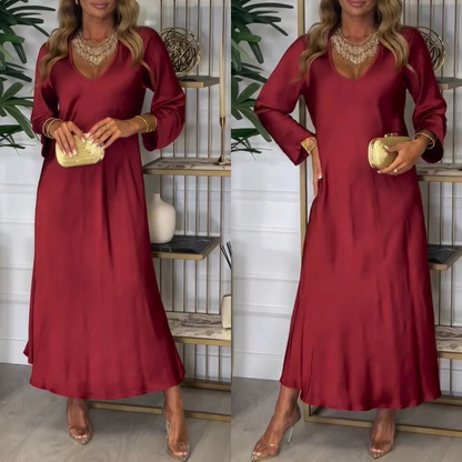 🌸The perfect layering dress 58% OFF🌸Women's Elegant Glossy Maxi Dress