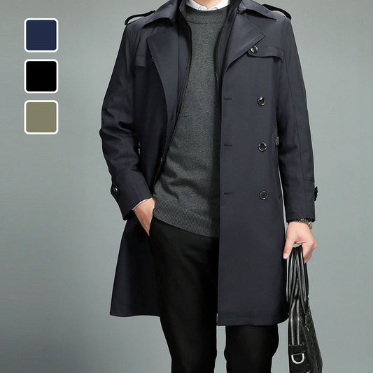 ✨Get 59% off💖Men's Casual Zippered Lapel Trench Coat with Detachable Liner-✈️free shipping✈️