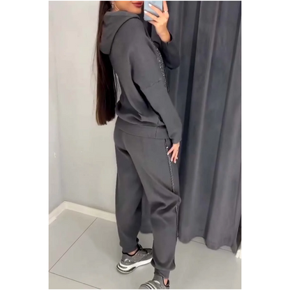 💥Hot Sale 50% OFF🔥Women's Hooded Sweatshirt and Cuffed Joggers 2-Piece Set