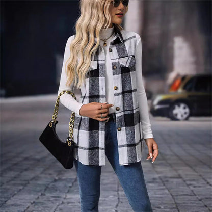 🌸Fashion new products 50% OFF🌸Women’s Button-Down Plaid Vest