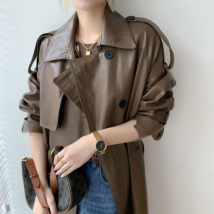 🌸Free Shipping--Early Black Friday Sale:50% OFF🌸Women's Vintage Leather Coat