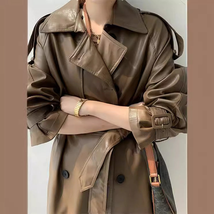 🌸Free Shipping--Early Black Friday Sale:50% OFF🌸Women's Vintage Leather Coat