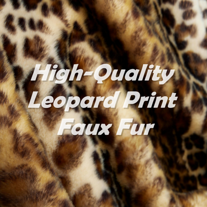 ❄️Free Shipping--Winter Specials 50% OFF❄️Women's Fashion Leopard Print Warm Faux Fur Mid-Length Coat