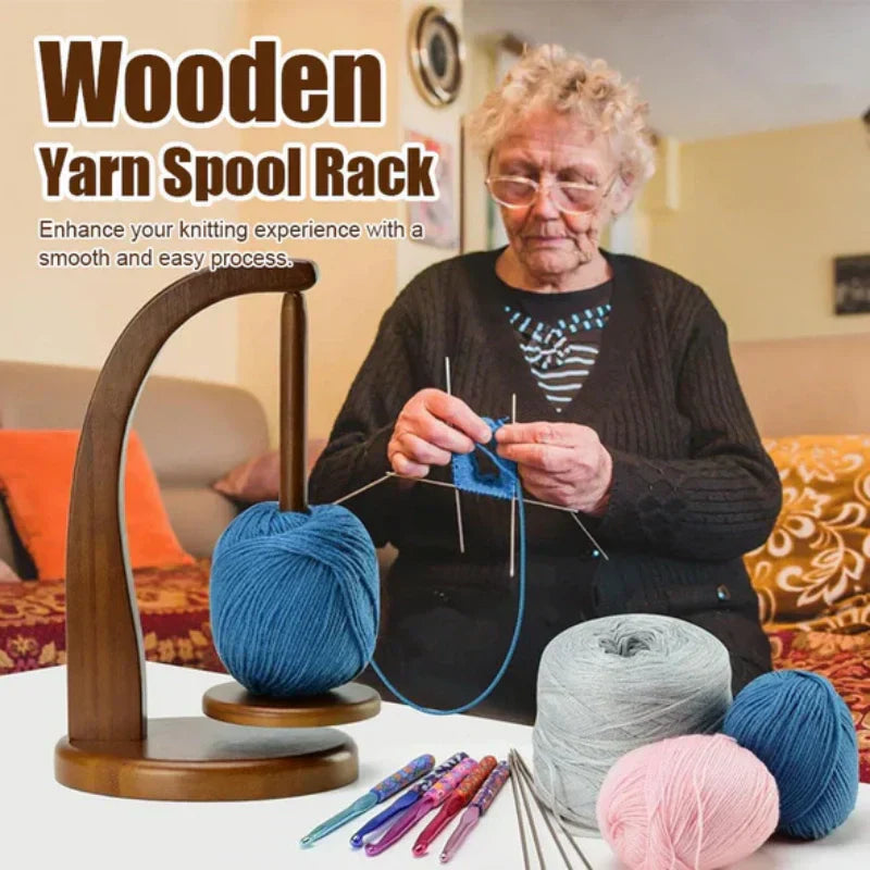 🍂Hot Sale 52% OFF🍂Wooden Yarn Spool Rack for Knitting Lovers