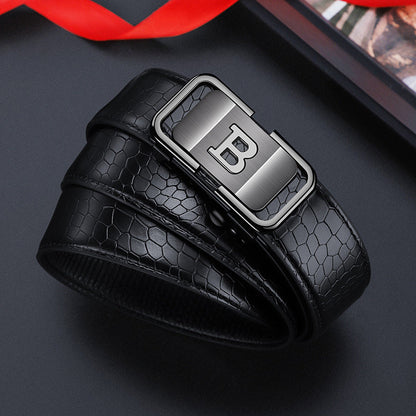 🔥Black Friday Sale🔥Men's Crocodile-Patterned Automatic Buckle Belt