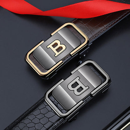 🔥Black Friday Sale🔥Men's Crocodile-Patterned Automatic Buckle Belt