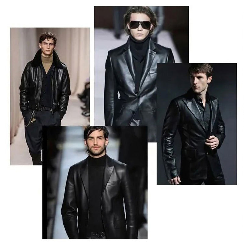 ❄️Winter hot style 50% OFF❄️Men's Classic PU Leather Jacket with Zipper Front