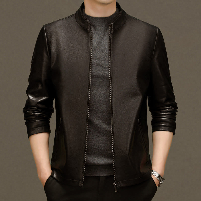 ❄️Winter hot style 50% OFF❄️Men's Classic PU Leather Jacket with Zipper Front