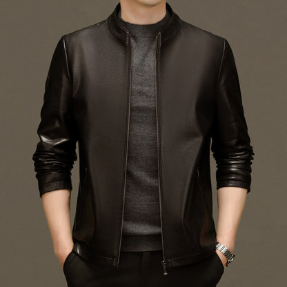 ❄️Winter hot style 50% OFF❄️Men's Classic PU Leather Jacket with Zipper Front