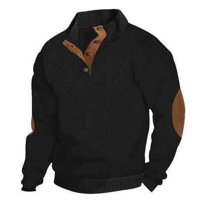 🎅Xmas Sales - 60% OFF🎄Men's Casual Long Sleeve Pullover with Elbow Patches