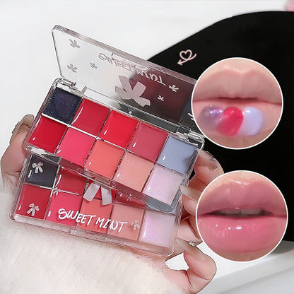 🎅Hot Christmas Sale--Buy 1 Get 1 Free🎁10 Color Long Lasting Glossy Lip Gloss Palette