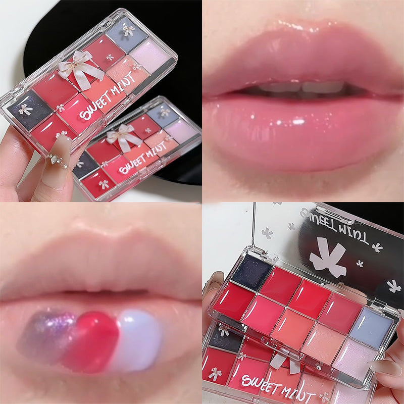 🎅Hot Christmas Sale--Buy 1 Get 1 Free🎁10 Color Long Lasting Glossy Lip Gloss Palette