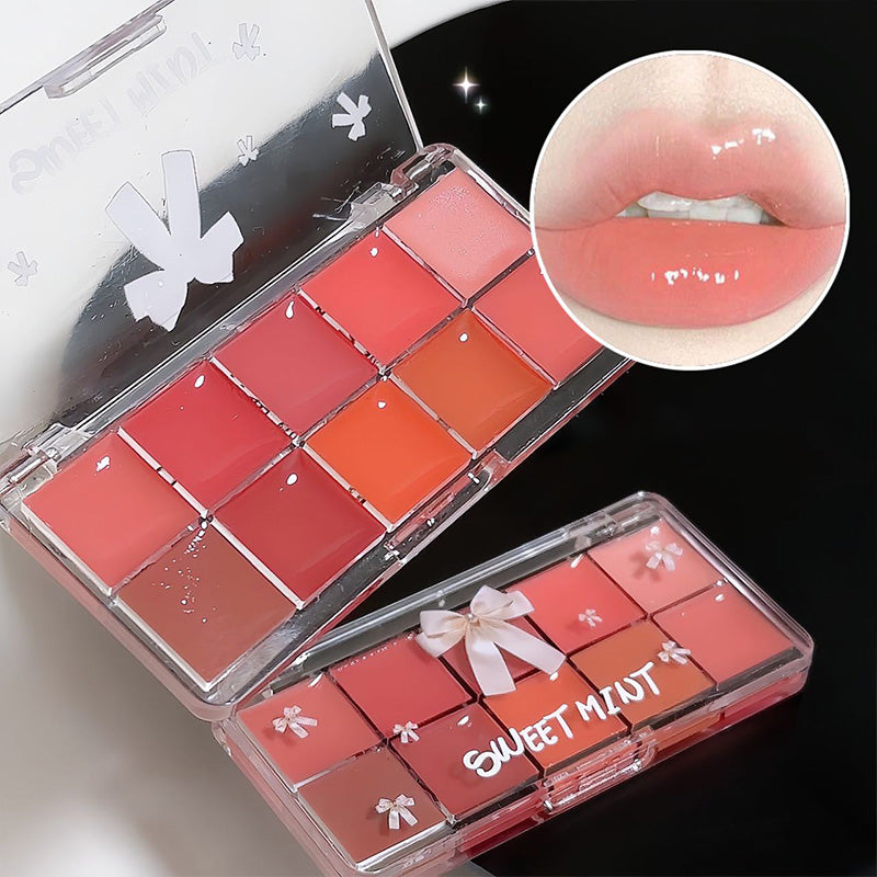 🎅Hot Christmas Sale--Buy 1 Get 1 Free🎁10 Color Long Lasting Glossy Lip Gloss Palette