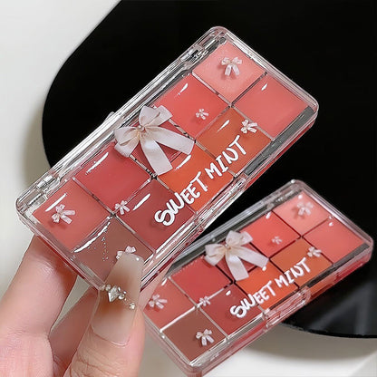 🎅Hot Christmas Sale--Buy 1 Get 1 Free🎁10 Color Long Lasting Glossy Lip Gloss Palette