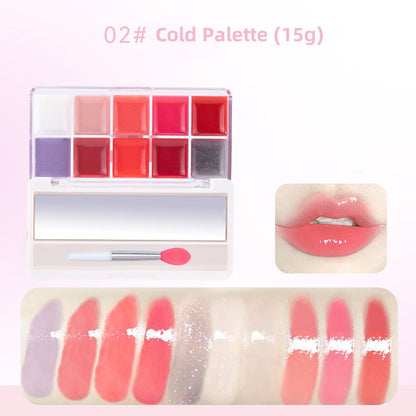 🎅Hot Christmas Sale--Buy 1 Get 1 Free🎁10 Color Long Lasting Glossy Lip Gloss Palette