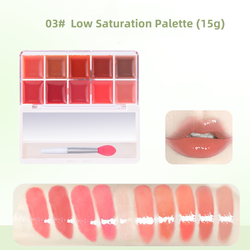 🎅Hot Christmas Sale--Buy 1 Get 1 Free🎁10 Color Long Lasting Glossy Lip Gloss Palette