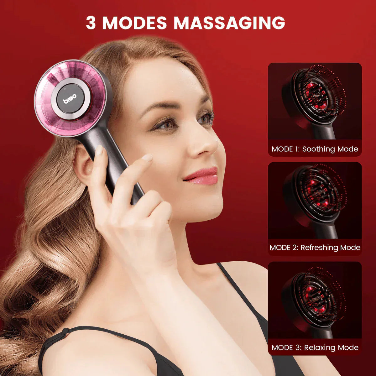 💆‍♀️ 55% RABATT! ✨ Kopfhautmassage & Rotlicht-Haarpflegekamm – Fördert Haarwachstum, Gua Sha Design & Entspannend 💆‍♀️