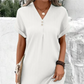 🛍️ 50 % Rabatt – V-Ausschnitt-Kleid mit Knopfleiste – einfarbig, bequem & vielseitig – für Alltag, Büro & Freizeit 👗