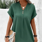 🛍️ 50 % Rabatt – V-Ausschnitt-Kleid mit Knopfleiste – einfarbig, bequem & vielseitig – für Alltag, Büro & Freizeit 👗