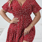 🌺Nur für kurze Zeit: 50 % Rabatt👗Lässiges Damenkleid mit V-Ausschnitt und Print