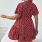 🌺Nur für kurze Zeit: 50 % Rabatt👗Lässiges Damenkleid mit V-Ausschnitt und Print